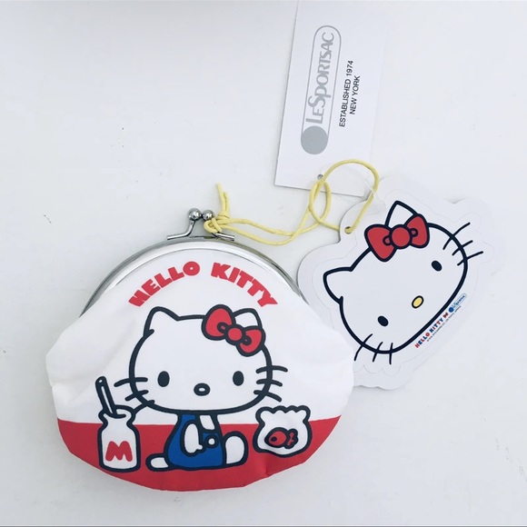 Hello Kitty LeSportSac Coinpurse Kisslock 45th Anniversary Limited Edition 2019 - Picture 1 of 10